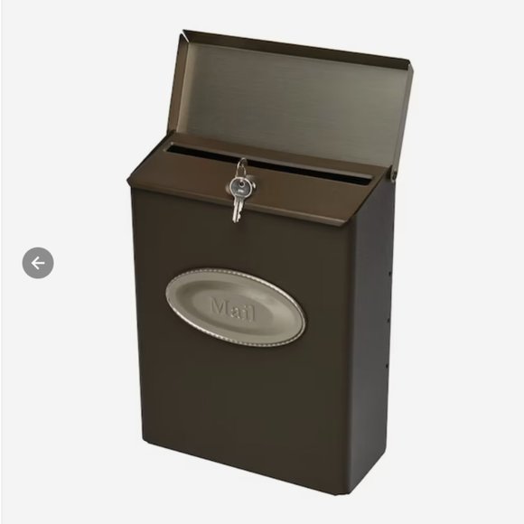 Gibraltar Mailboxes Wall Mount Bronze Metal Standard Lockable Mailbox - Picture 3 of 13